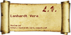 Lenhardt Vera névjegykártya